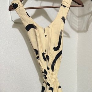 NWT Alemais Brush Stroke Twist Dress in Clay